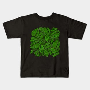 Summer Leaves Green Kids T-Shirt